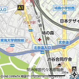 東京都渋谷区代々木1丁目21-3周辺の地図