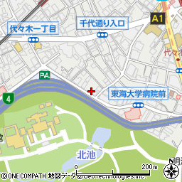 東京都渋谷区代々木1丁目5-12周辺の地図