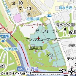 ホテルニューオータニ東京周辺の地図