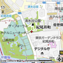 清水谷公園トイレ周辺の地図