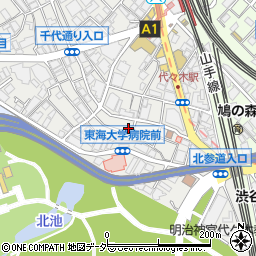 東京都渋谷区代々木1丁目17-1周辺の地図