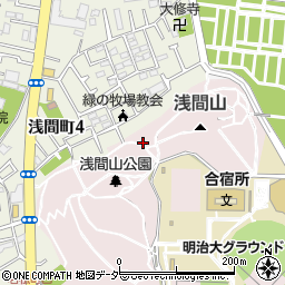 都立浅間山公園トイレ周辺の地図