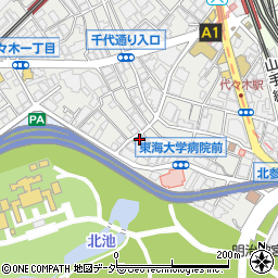 東京都渋谷区代々木1丁目4-9周辺の地図