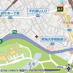 東京都渋谷区代々木1丁目5-9周辺の地図