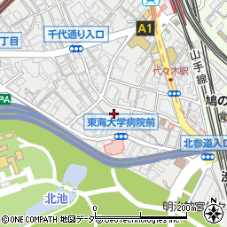東京都渋谷区代々木1丁目17-4周辺の地図