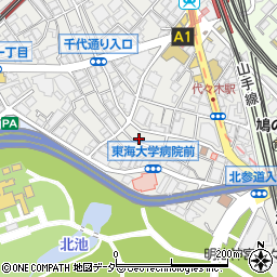 東京都渋谷区代々木1丁目17-5周辺の地図