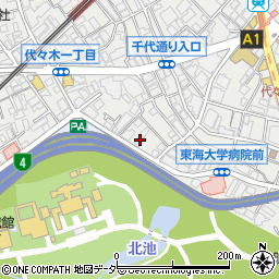 東京都渋谷区代々木1丁目5-14周辺の地図