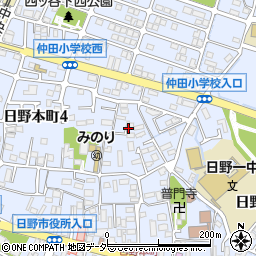 東京都日野市日野本町4丁目周辺の地図
