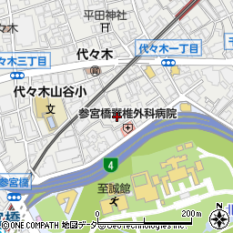 東京都渋谷区代々木3丁目56周辺の地図