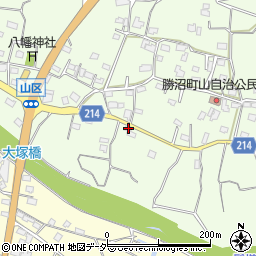 山梨県甲州市勝沼町山1186周辺の地図