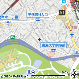 東京都渋谷区代々木1丁目5-5周辺の地図