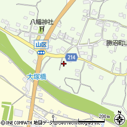 山梨県甲州市勝沼町山1157周辺の地図