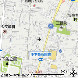 山梨県甲斐市中下条1337周辺の地図