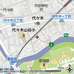 東京都渋谷区代々木3丁目58周辺の地図