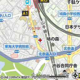 東京都渋谷区代々木1丁目21-12周辺の地図