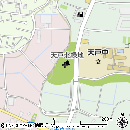 天戸北緑地周辺の地図