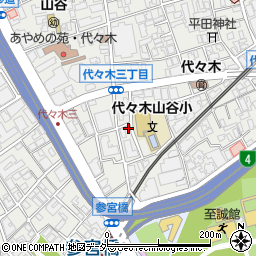 東京都渋谷区代々木3丁目44-12周辺の地図