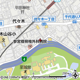 東京都渋谷区代々木3丁目55-5周辺の地図