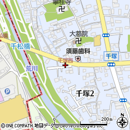 千塚西周辺の地図