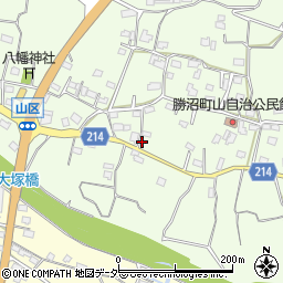 山梨県甲州市勝沼町山940周辺の地図