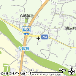 山梨県甲州市勝沼町山879周辺の地図