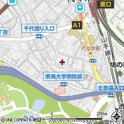 東京都渋谷区代々木1丁目24-6周辺の地図