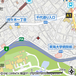 東京都渋谷区代々木1丁目5-18周辺の地図