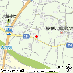 山梨県甲州市勝沼町山940-1周辺の地図