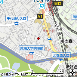 東京都渋谷区代々木1丁目23-10周辺の地図