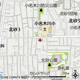 東京都江東区北砂周辺の地図