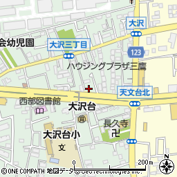 ワークマンプラス三鷹大沢店周辺の地図