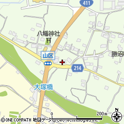 山梨県甲州市勝沼町山878周辺の地図