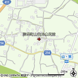勝沼町山自治公民館周辺の地図
