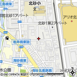 東京都江東区北砂1丁目周辺の地図