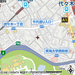 東京都渋谷区代々木1丁目5-21周辺の地図