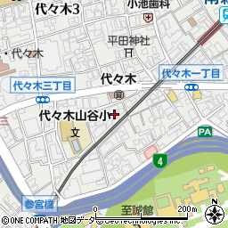 東京都渋谷区代々木3丁目50-2周辺の地図