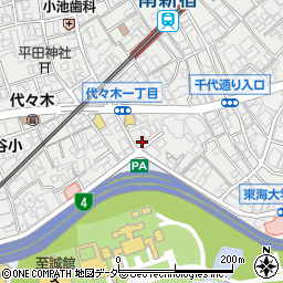 東京都渋谷区代々木1丁目7-3周辺の地図