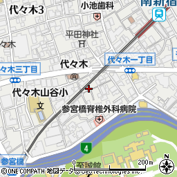 東京都渋谷区代々木3丁目53-7周辺の地図