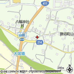 山梨県甲州市勝沼町山881周辺の地図