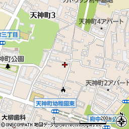 東京都府中市天神町周辺の地図