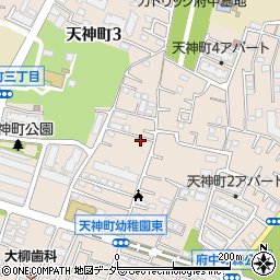 東京都府中市天神町周辺の地図
