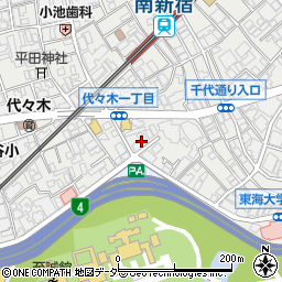 東京都渋谷区代々木1丁目7周辺の地図