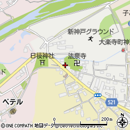 東京都八王子市大楽寺町86周辺の地図