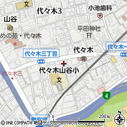 東京都渋谷区代々木3丁目46周辺の地図