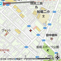 いなげや江戸川船堀店駐車場周辺の地図