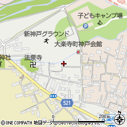東京都八王子市大楽寺町107周辺の地図