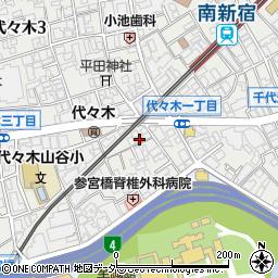 東京都渋谷区代々木3丁目53-4周辺の地図