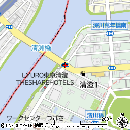 清洲橋東詰周辺の地図