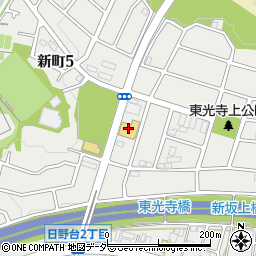 コメリハード＆グリーン日野新町店周辺の地図