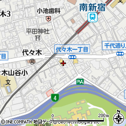 東京都渋谷区代々木1丁目9周辺の地図